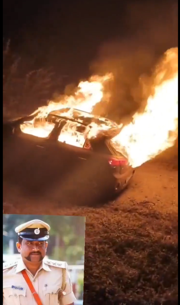 Lokayukta Police Inspector Burnt Alive After Car Bursts Into Flames on Dharwad Highway