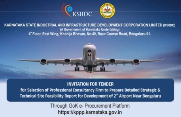 Bengaluru’s Second International Airport Takes Shape: Tenders Open for Feasibility Study, Sites Identified