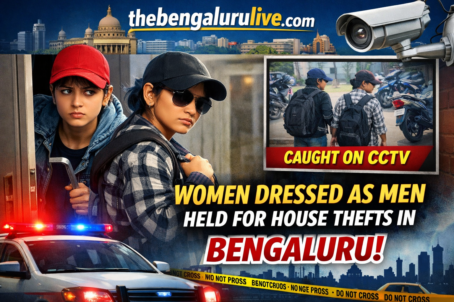 Disguised as Men, Two Young Women Busted for Daylight House Burglaries in Bengaluru