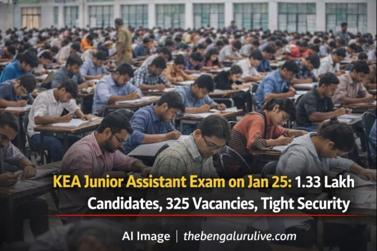 KEA Junior Assistant Exam on Jan 25: 1.33 Lakh Candidates, 325 Vacancies, Tight Security