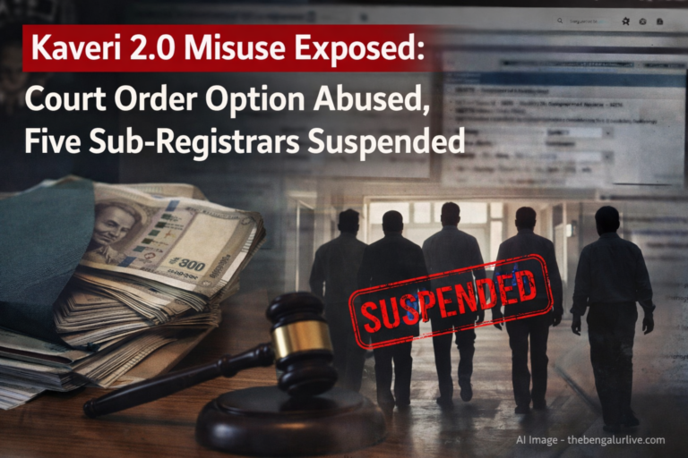 Kaveri 2.0 Misuse Exposed: Court Order Option Abused, Five Sub-Registrars Suspended