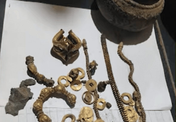 Gold Treasure Unearthed While Digging Foundation for New House in Lakkundi, Gadag