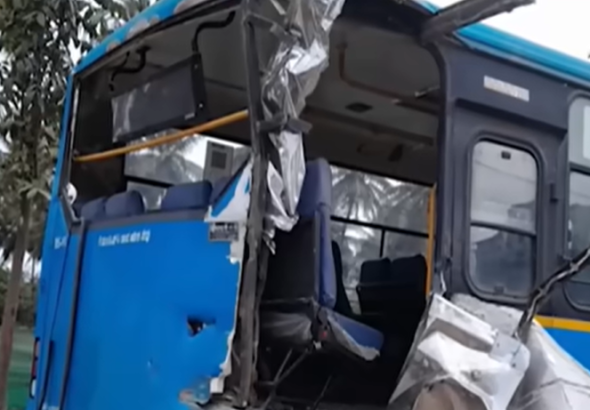 BMTC Bus Reverses Onto Railway Track, Hit by Train; No Passengers Onboard