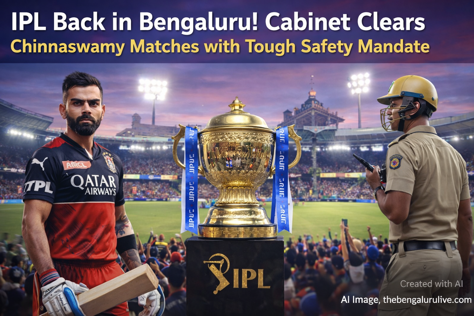 IPL Back in Bengaluru! Cabinet Clears Chinnaswamy Matches with Tough Safety Mandate