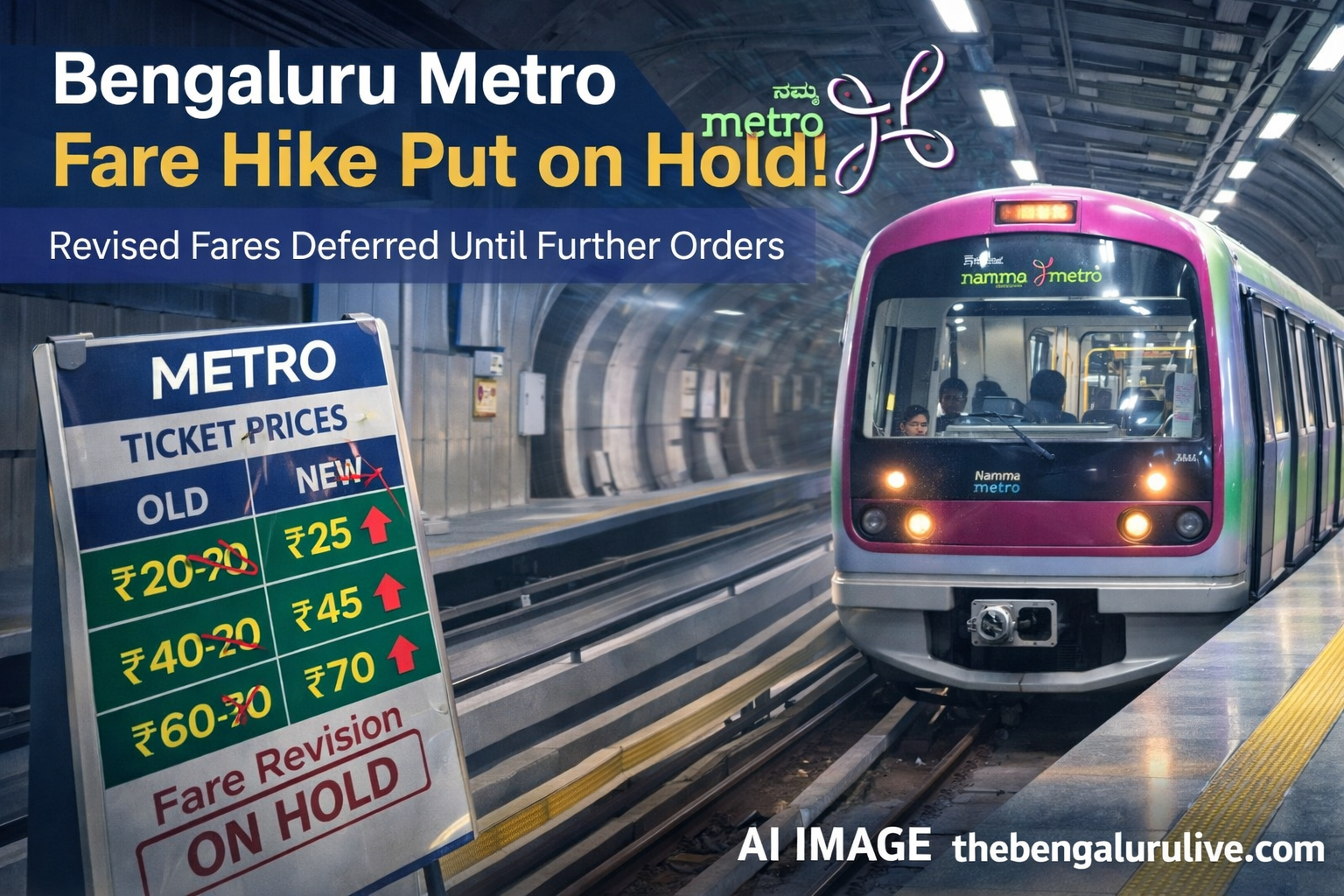 No Fare Hike from Feb 9: BMRCL Puts Revision on Hold