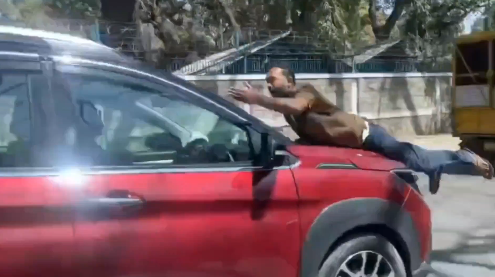 Bengaluru Road Rage Horror: Man Dragged 1.5 KM on Car Bonnet at Trinity Circle car Driver Suresh