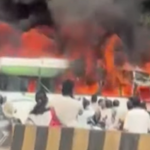 Private Bus Completely Gutted in Fire Near Chandra Layout BMTC Depot; No Casualties Reported