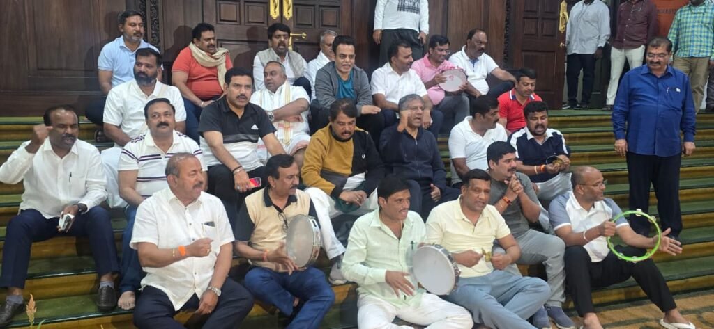 Liquor Bribery Row Rocks Karnataka Assembly: BJP, JD(S) Launch Overnight Sit-In Demanding Minister’s Resignation